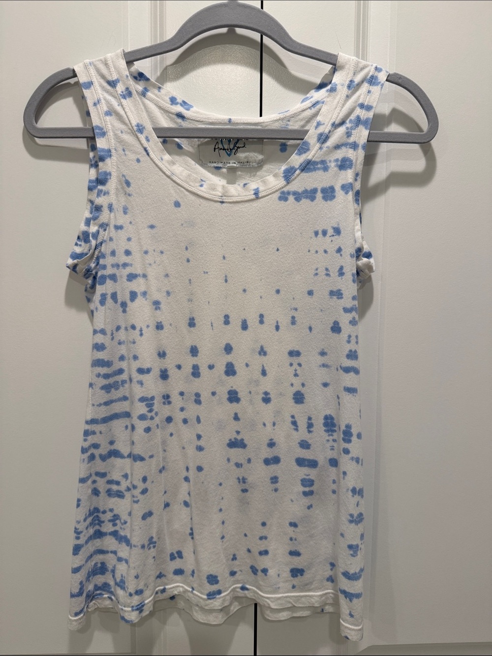 Johnny Was Amanda Bond Light Blue Tie-Dye Tank Top - Small